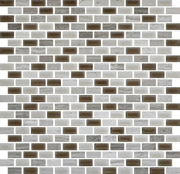 backsplash mosaic tiles Malibu Sable Glossy 12" x 12" MA1125A6 Centura Square Mosaic Tiles | Floors & Baths Pro's