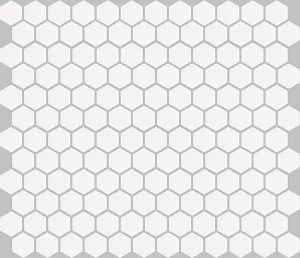 Basic Hexagon/Octagon White Satin 12" x 12"