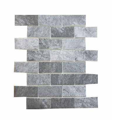 backsplash mosaic tiles Mosaics Gray Brick Matte 12" x 12" MS-105 Mono Serra Mono Serra Rectangle Mosaic Tiles | Floors & Baths Pro's