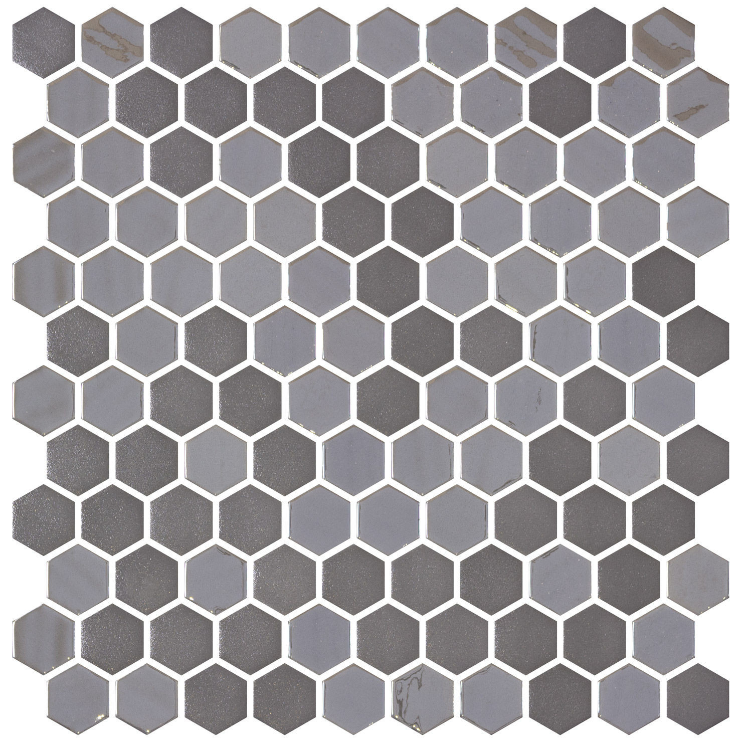 backsplash mosaic tiles Hexagon Blends Matte Opalo Grey 11-13/32" x 11-27/32" 2002908 Centura Hexagon Mosaic Tiles | Floors & Baths Pro's