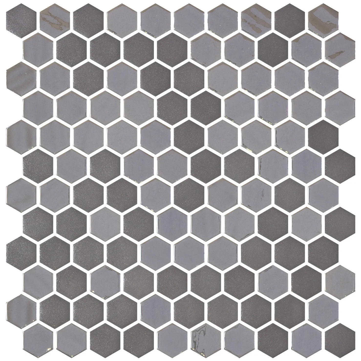 Hexagon Blends Matte Opalo Grey 11-13/32" x 11-27/32"