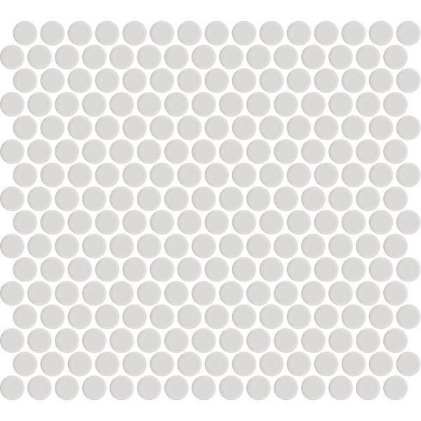 backsplash mosaic tiles Penny Round Light Grey Glossy 12" x 12" MCP129 Centura Circle Mosaic Tiles | Floors & Baths Pro's