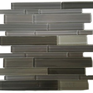 backsplash mosaic tiles Glass Mosaics Skyline Grigio Glossy 12" x 12" GL-661 Mono Serra Mono Serra Rectangle Mosaic Tiles | Floors & Baths Pro's