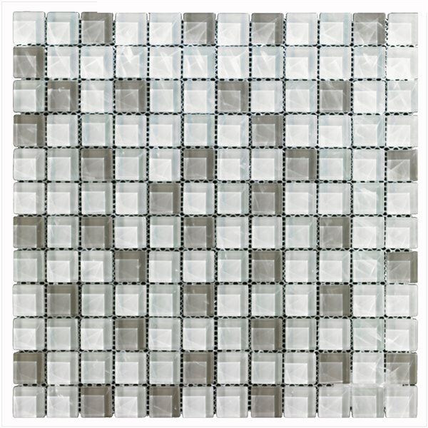 backsplash mosaic tiles Glass Mosaics Off White Glossy 12" x 12" GL-305 Mono Serra Mono Serra Square Mosaic Tiles | Floors & Baths Pro's