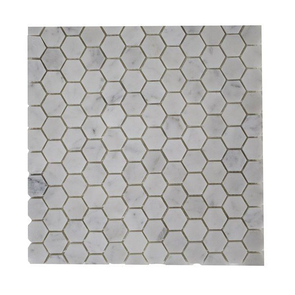 backsplash mosaic tiles Glass Mosaics Hexagon Matte 12" x 12" ES-010 Mono Serra Mono Serra Hexagon Mosaic Tiles | Floors & Baths Pro's