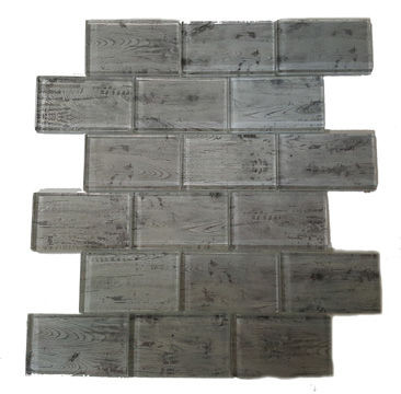 backsplash mosaic tiles Glass Mosaics Grey Glossy 12" x 12" GL-655 Mono Serra Mono Serra Rectangle Mosaic Tiles | Floors & Baths Pro's