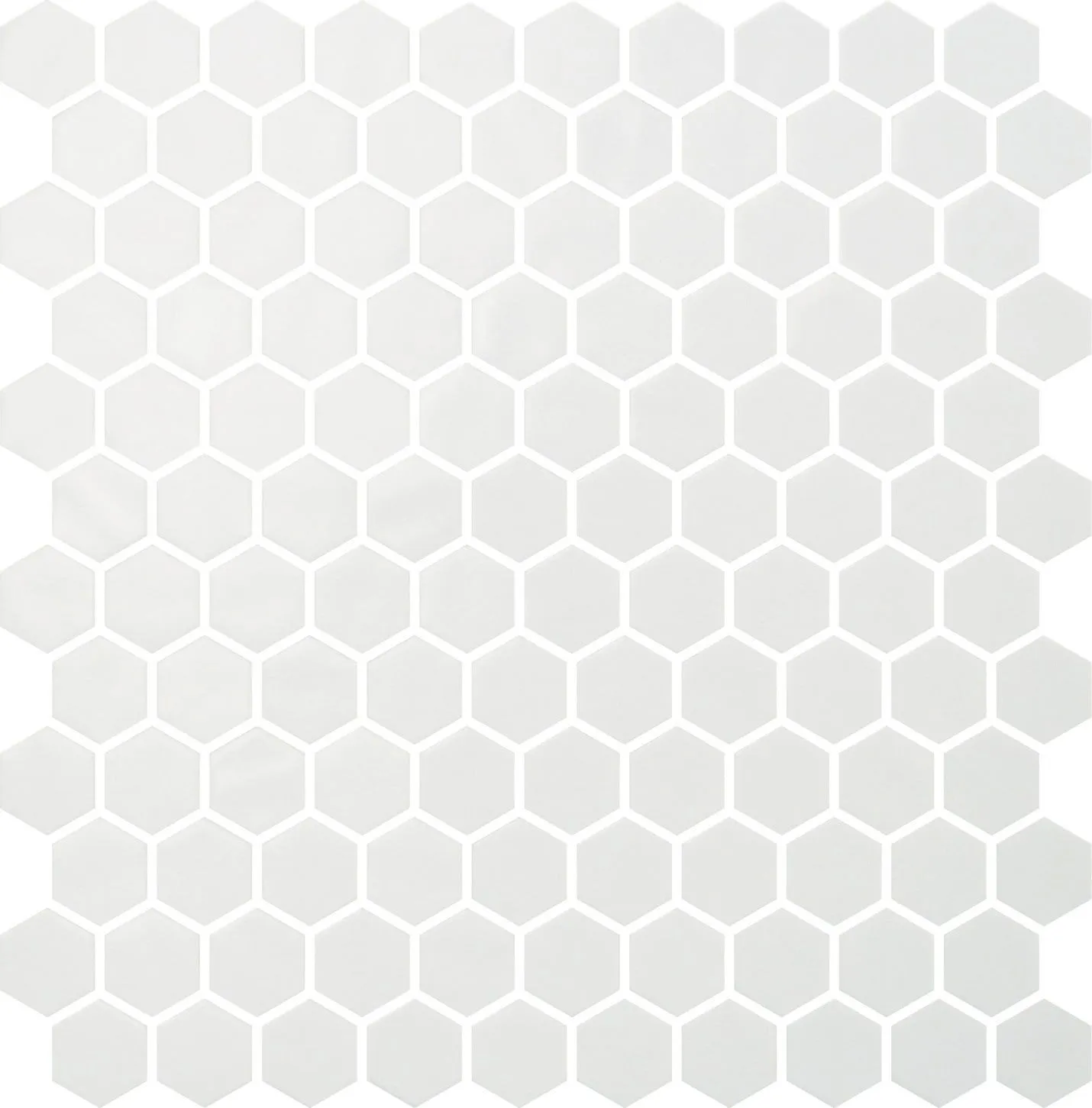 Hex Natureglass Glossy White 12" x 12"