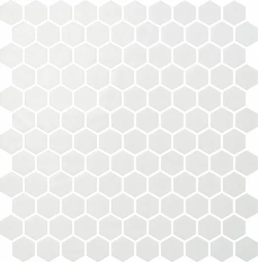 Hex Natureglass Glossy White 12" x 12" 2002893 Centura Hexagon Mosaic Tiles