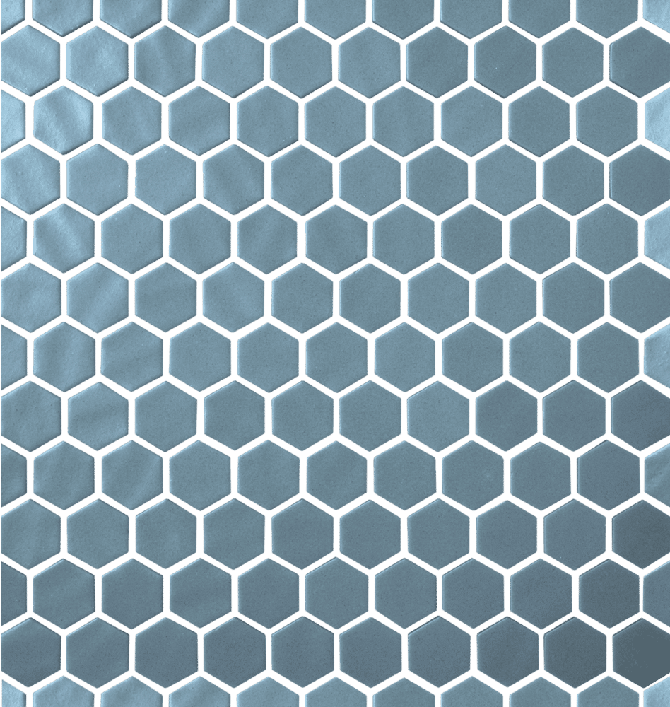 backsplash mosaic tiles Hex NatureGlass Matte Turquoise 11-13/32" x 11-27/32" 2002964 Centura Hexagon Mosaic Tiles | Floors & Baths Pro's