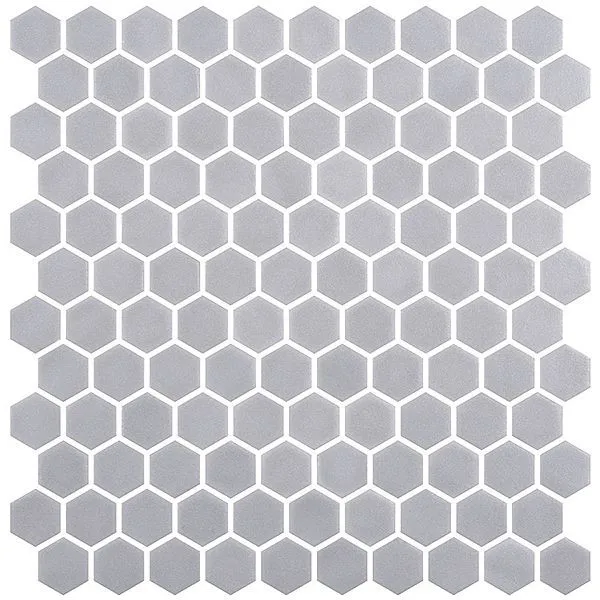 Stoneglass Hex Gainsboro Matte 12" x 12"