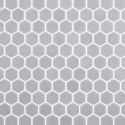 Stoneglass Hex Gainsboro Matte 12" x 12" STGLGAHEX Centura Hexagon Mosaic Tiles