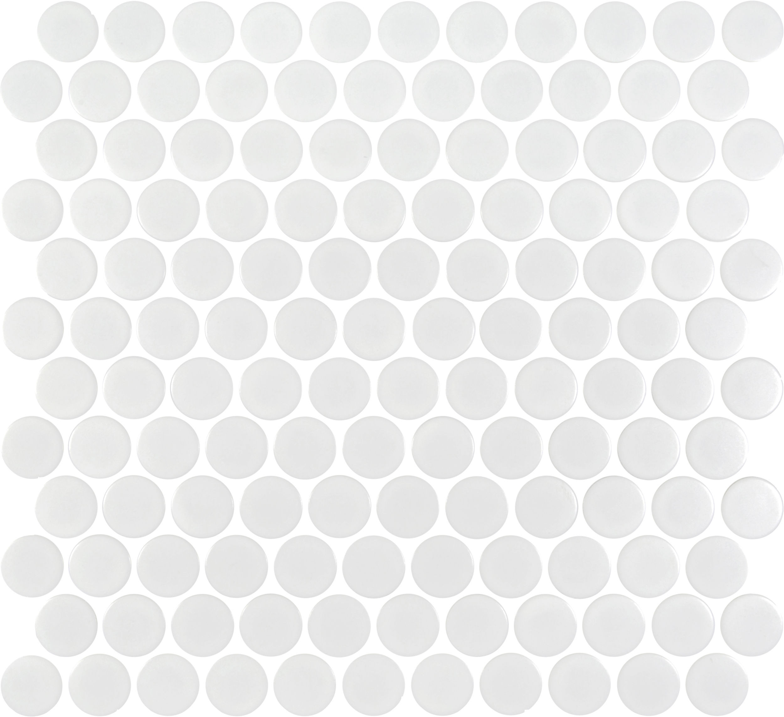 Penny 28 White Matte 12" x 13" PEWHITEM Centura Mosaic Mosaic Tiles | Floors & Baths Pro's