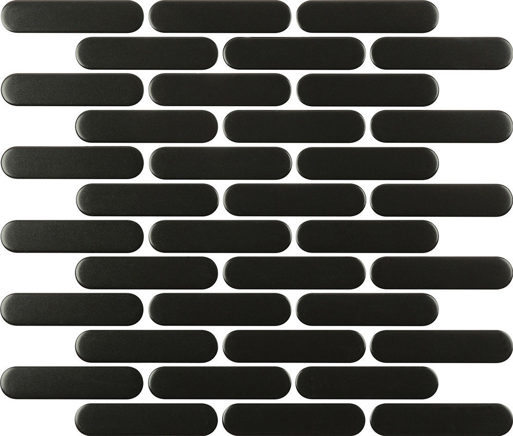 backsplash mosaic tiles Osvego Black Matte 12" x 12" OSVEGOBLKM Centura Mosaic Mosaic Tiles | Floors & Baths Pro's