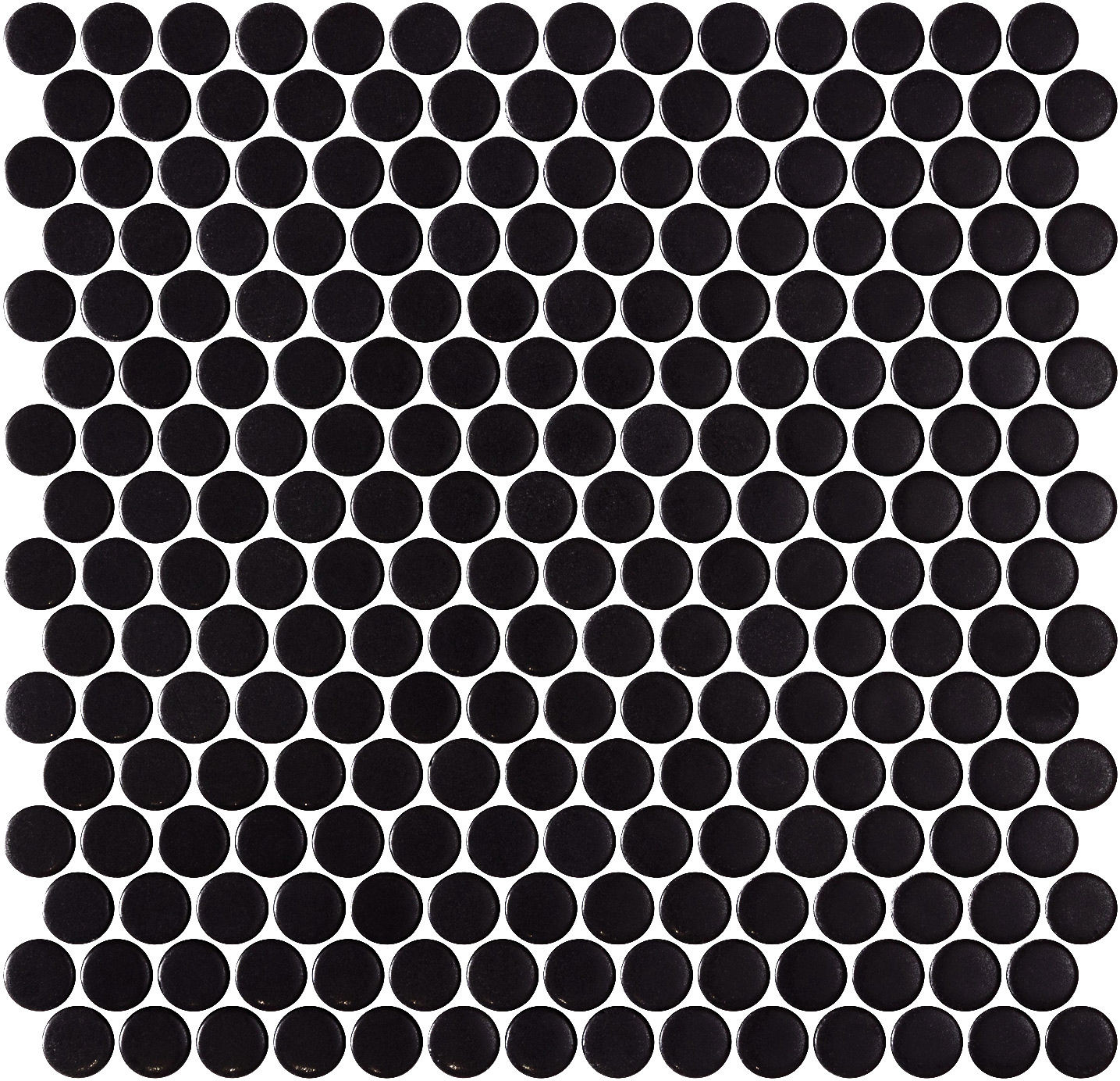 backsplash mosaic tiles Penny Shiny Glossy Black 11" x 11" PE2005009 Centura Circle Mosaic Tiles | Floors & Baths Pro's