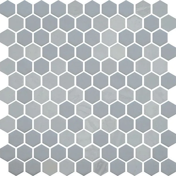 Opalo Stone Gris Hexagon Glossy 12" x 12"