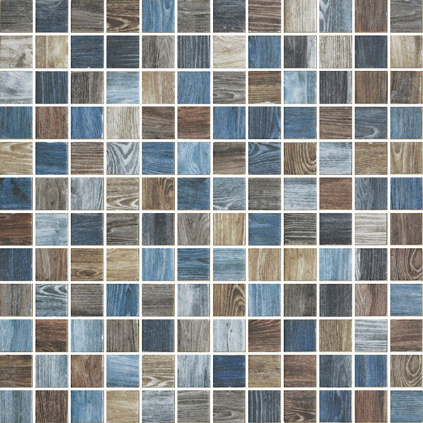 Woodland Oak Indigo Matte 12" x 12" WL2003415 Centura Square Mosaic Tiles | Floors & Baths Pro's