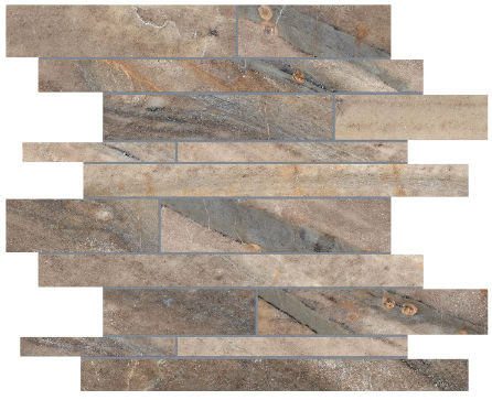 backsplash mosaic tiles Evolution Earth Matte 12" x 12" 4501-0098-0 Anatolia Rectangle Mosaic Tiles | Floors & Baths Pro's