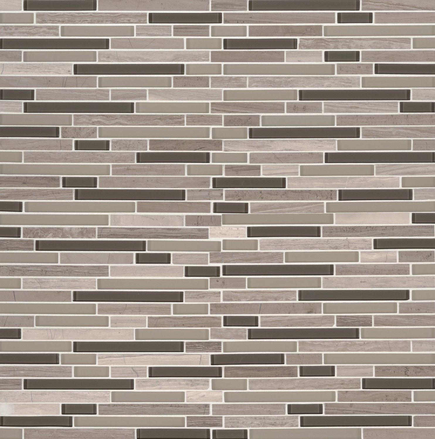 backsplash mosaic tiles Modello Grigio Gray-Light Multi Finish 12" x 12" SMOT-SGLSIL-MODGRI6MM MSI Surfaces Rectangle Mosaic Tiles | Floors & Baths Pro's