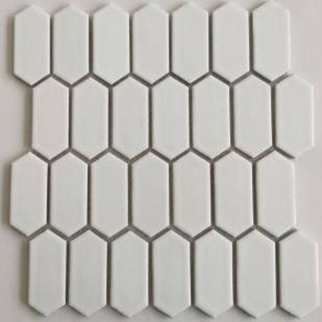 backsplash mosaic tiles Mosaics White Glossy 12" x 12" MS-125 Mono Serra Mono Serra Hexagon Mosaic Tiles | Floors & Baths Pro's