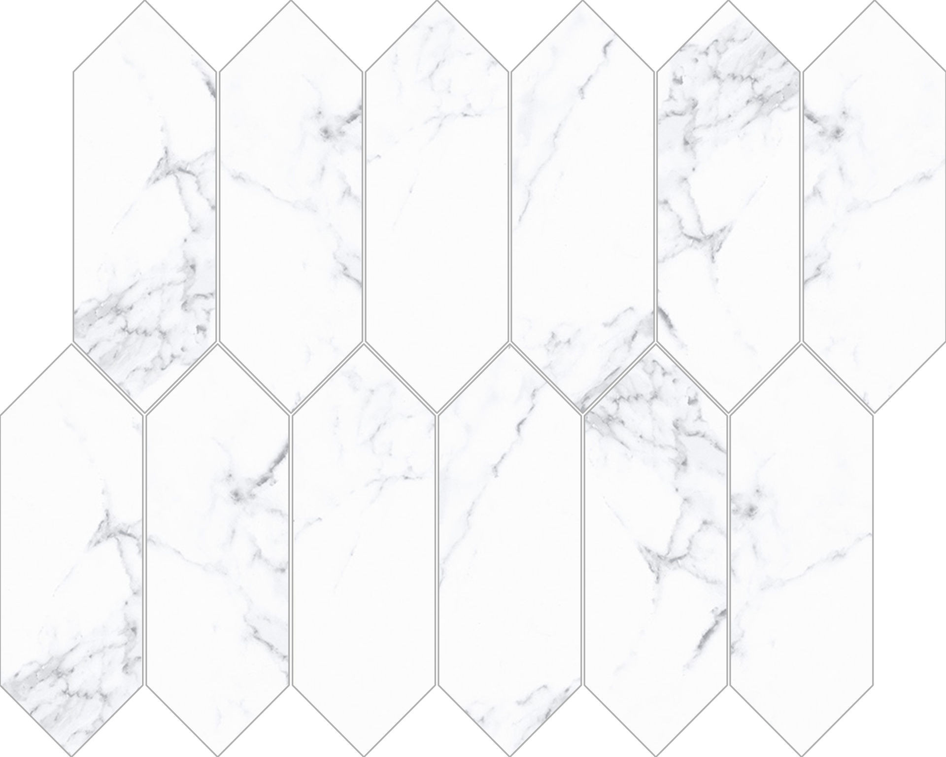 backsplash mosaic tiles Statuario Bianco Matte 11" x 13" STRPICK01 Centura Hexagon Mosaic Tiles | Floors & Baths Pro's