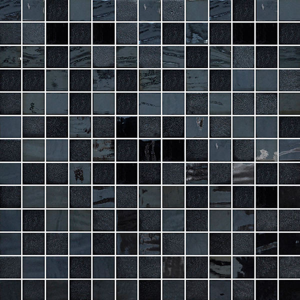 backsplash mosaic tiles Opalo Stone Noir Glossy 13" x 13" OPSTNEMO Centura Square Mosaic Tiles | Floors & Baths Pro's