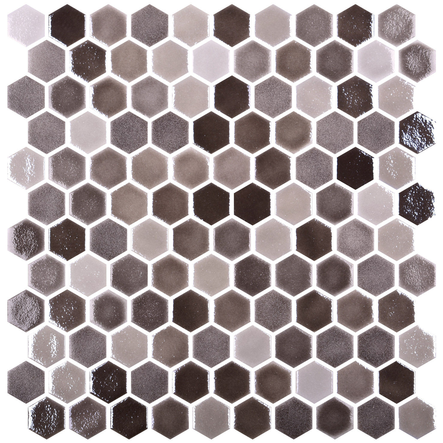 backsplash mosaic tiles Hex Blends Glossy Tan 12" x 12" HEXBLTA Centura Hexagon Mosaic Tiles | Floors & Baths Pro's