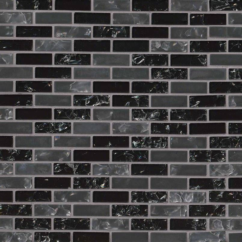 Glissen Black Multi Finish 11-1/2" x 12" SMOT-GLSB-CR-GLI6MM MSI Surfaces Square Mosaic Tiles | Floors & Baths Pro's