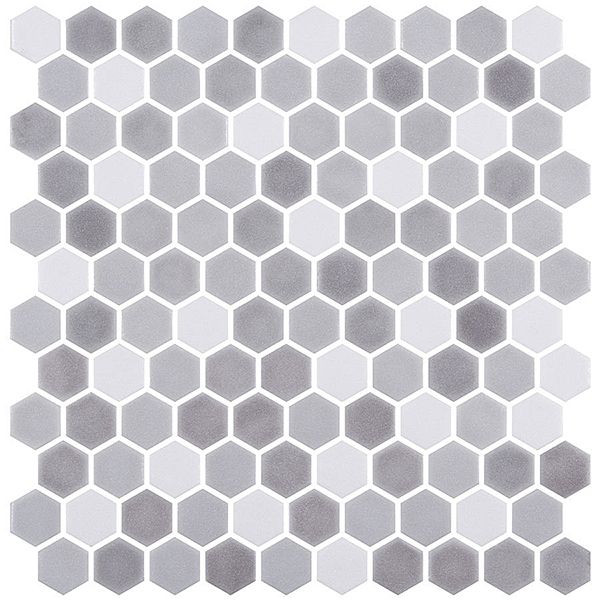 Stone Blend Anchor Matte 12" x 12" STBLANHEX Centura Hexagon Mosaic Tiles | Floors & Baths Pro's