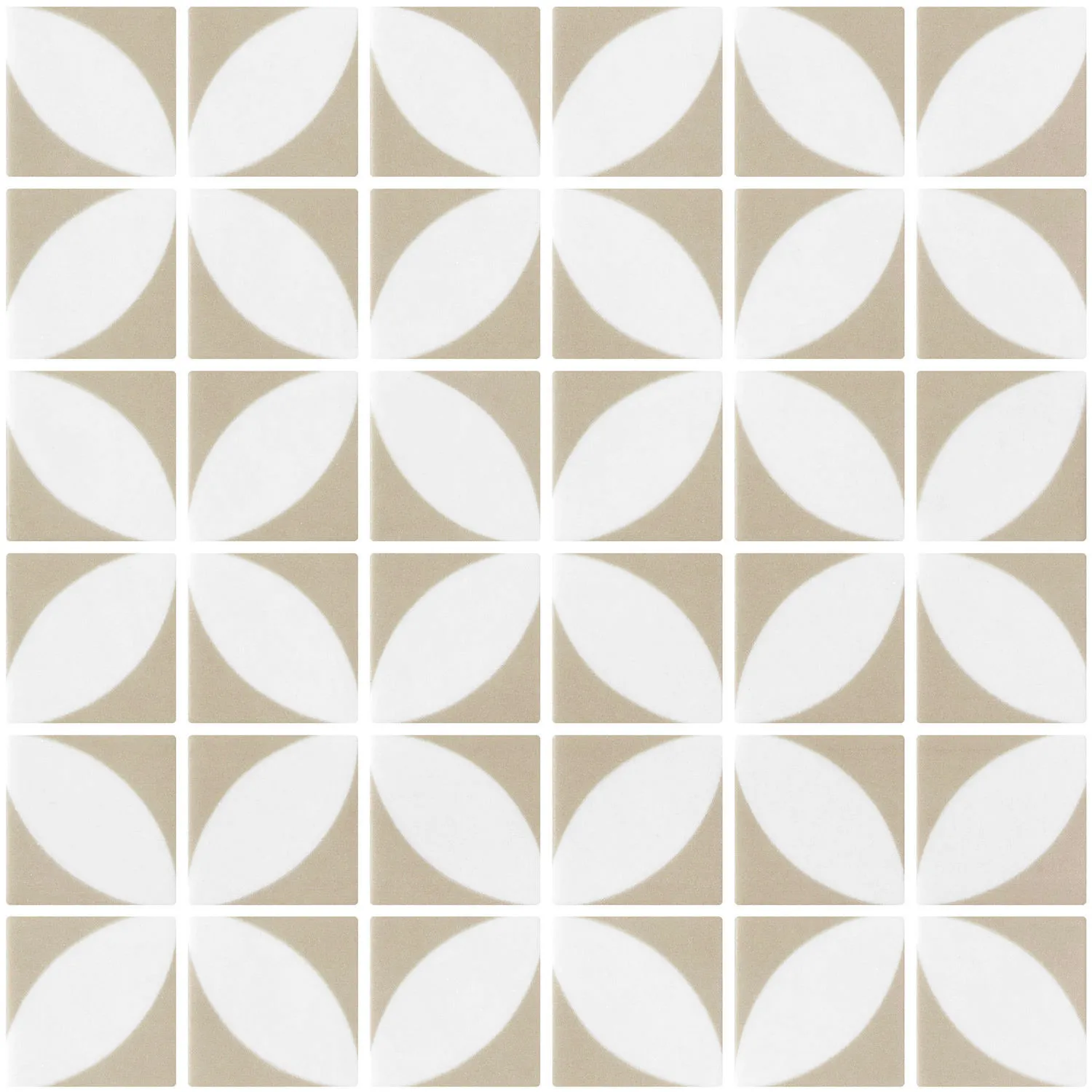 Penta Azalea Beige Matte 12" x 12" 2006402 Centura Square Mosaic Tiles