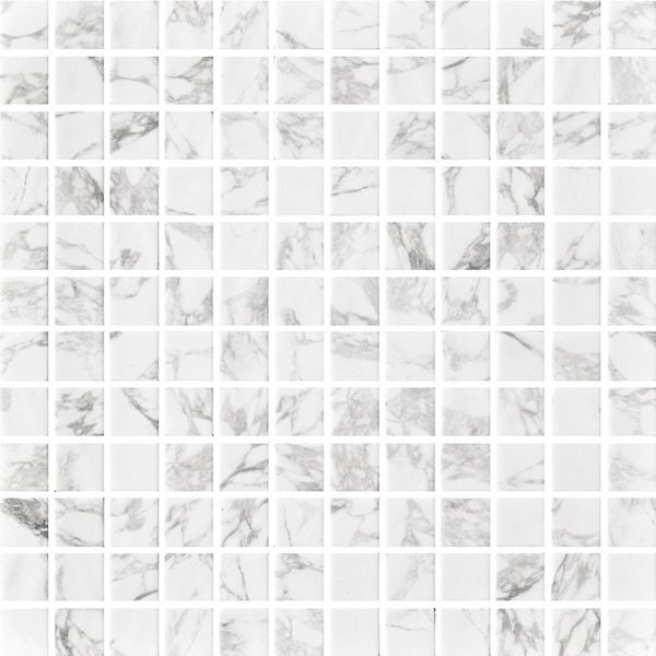 Square Ecostone Matte Statuario 12" x 12" ESTSTMAM12 Centura Square Mosaic Tiles | Floors & Baths Pro's