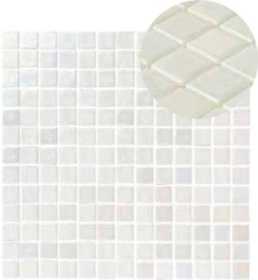 GlamGlass Shiny Blanco 13" x 13" GG2001341 Centura Square Mosaic Tiles | Floors & Baths Pro's