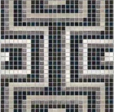 Geoforms Inca Black 26" x 26" 2002097 Centura Square Mosaic Tiles | Floors & Baths Pro's