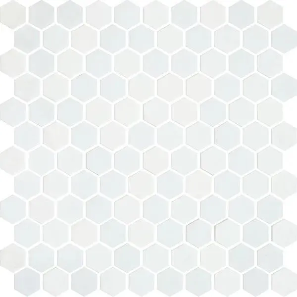 Opalo Stone Blanc Hexagon Glossy 12" x 12"