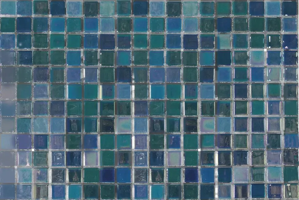 Ãpalo Iridiscent blue 12-3/16" x 18-3/32" OPIRBLMO Centura Square Mosaic Tiles