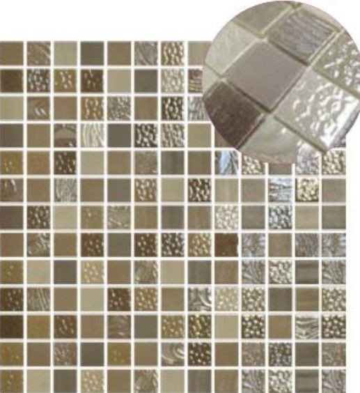 backsplash mosaic tiles NatureBlends Shiny Negev 13" x 13" NB2002529 Centura Square Mosaic Tiles | Floors & Baths Pro's