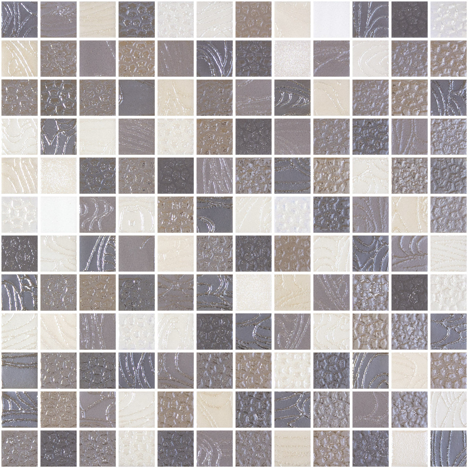 NatureBlends Shiny Atlantico 13" x 13" NB2002358 Centura Square Mosaic Tiles | Floors & Baths Pro's