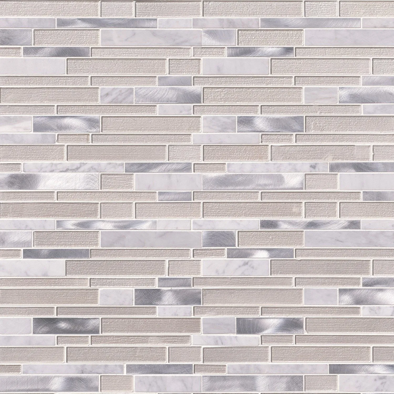 White Wave White-Warm Multi Finish 12" x 12" SMOT-SGLSMTIL-WHTWA4MM MSI Surfaces Rectangle Mosaic Tiles