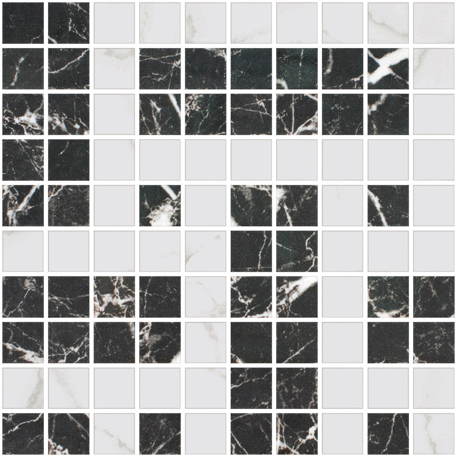 Square Glossy Pattern 1 10" x 10" GE2003357 Centura Square Mosaic Tiles | Floors & Baths Pro's