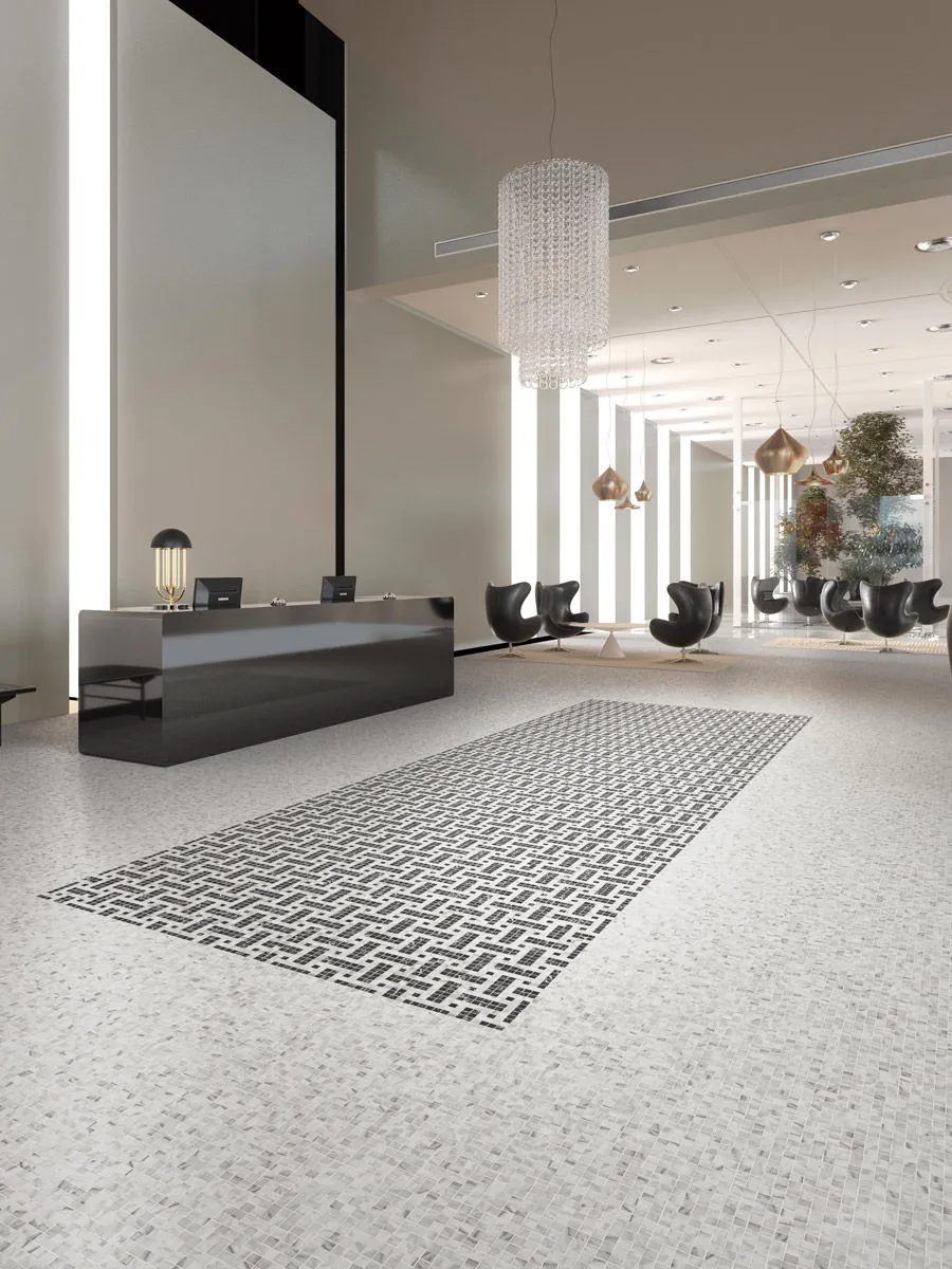 Square Glossy Pattern 1 10" x 10" GE2003357 Centura Square Mosaic Tiles