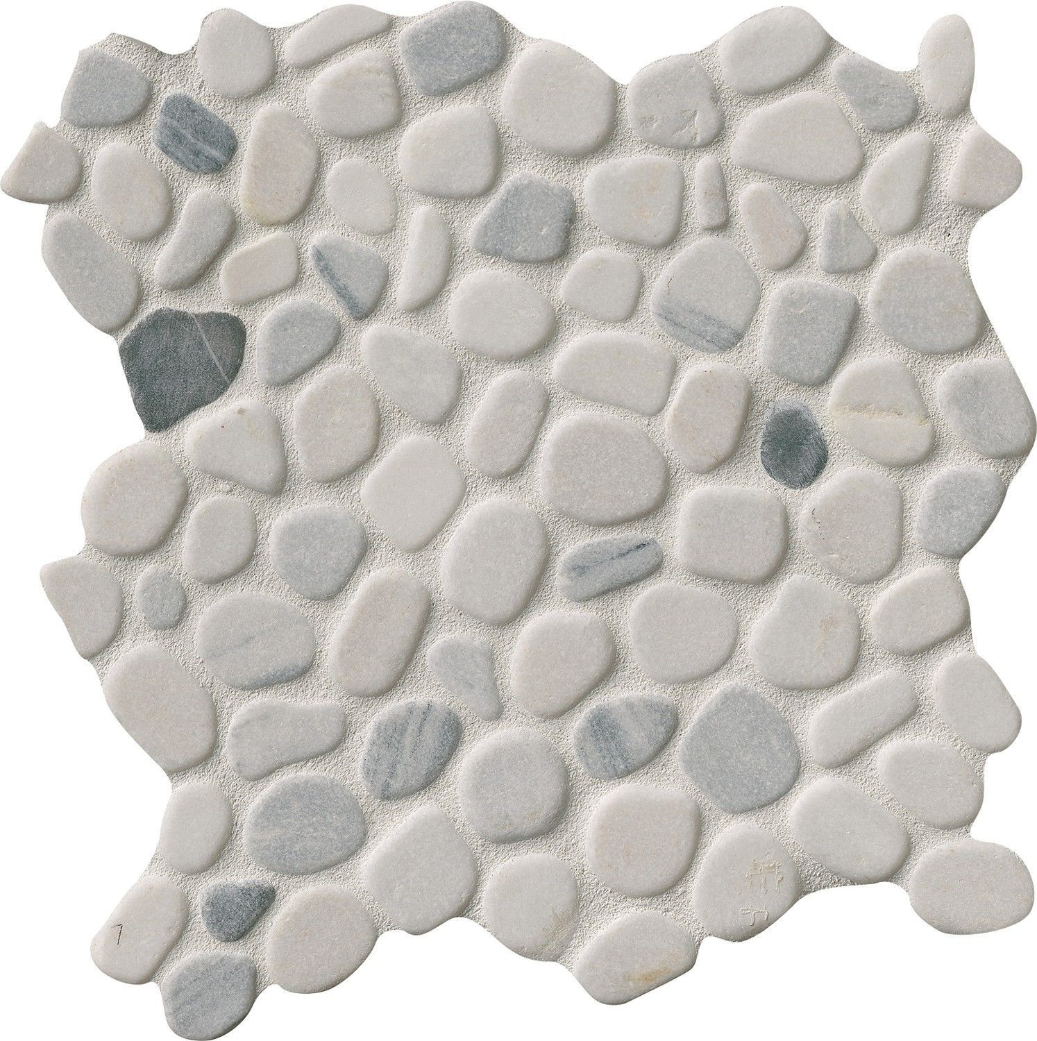 backsplash mosaic tiles Black and White-Cool Tumbled 12" x 12" THDW1-SH-PEB MSI Surfaces Square Mosaic Tiles | Floors & Baths Pro's