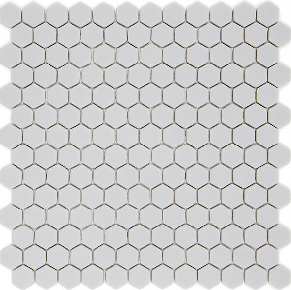 backsplash mosaic tiles Pan Dan Salt Matte 12" x 12" ESSALT23 Centura Hexagon Mosaic Tiles | Floors & Baths Pro's