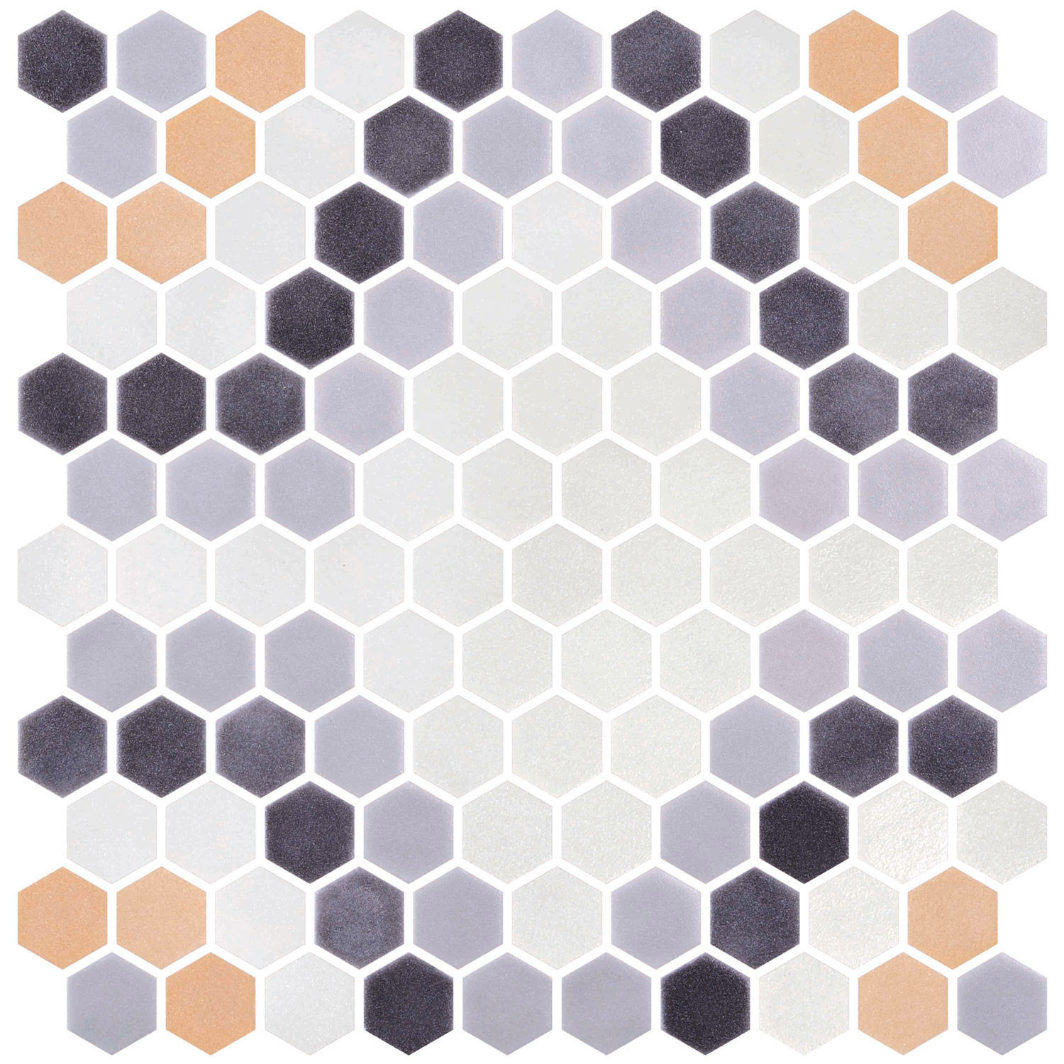 Hex Pattern 3 Matte 12" x 12" GE2003364 Centura Hexagon Mosaic Tiles | Floors & Baths Pro's