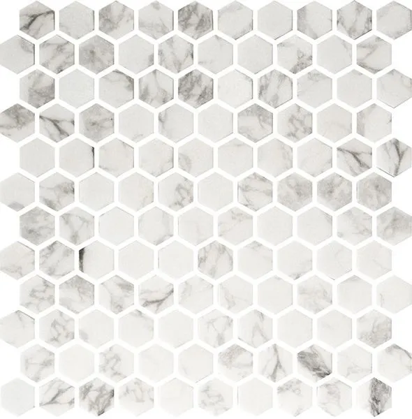 Hexagon Stones Statuario Matte 12" x 12"