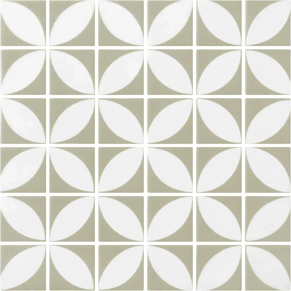 Penta Azalea Olive Green Matte 12" x 12" 2006310 Centura Square Mosaic Tiles