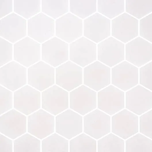 Stoneglass Hex White Matte 12" x 12" STGLWHHEX Centura Hexagon Mosaic Tiles