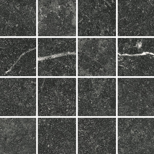 Soapstone Graphite Matte 12" x 12" SOAPGRAPMOM Centura Square Mosaic Tiles | Floors & Baths Pro's