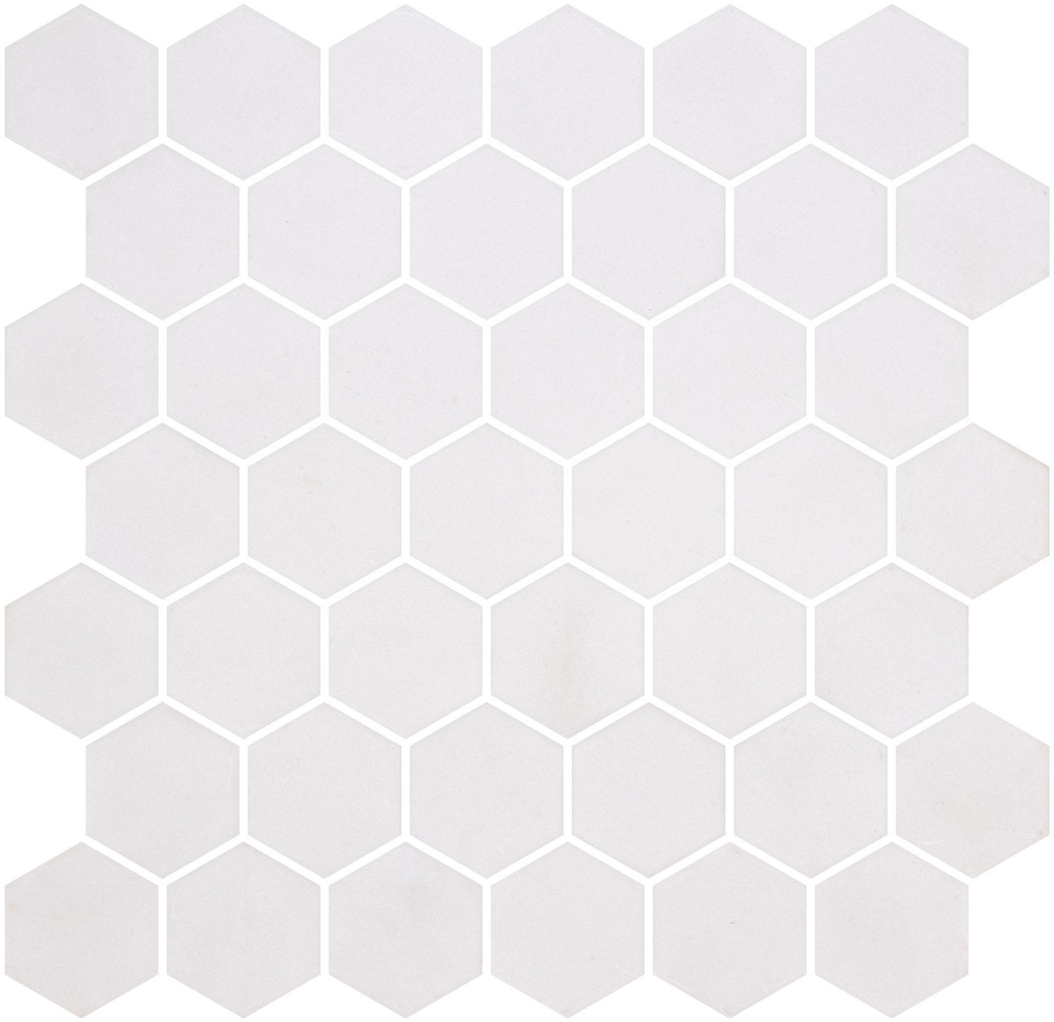 backsplash mosaic tiles Hex XL NatureGlass Matte White 12" x 12" NAGLWHHEX Centura Hexagon Mosaic Tiles | Floors & Baths Pro's