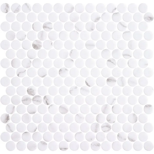 Penny Ecostone Matte Venato White 11" x 11"