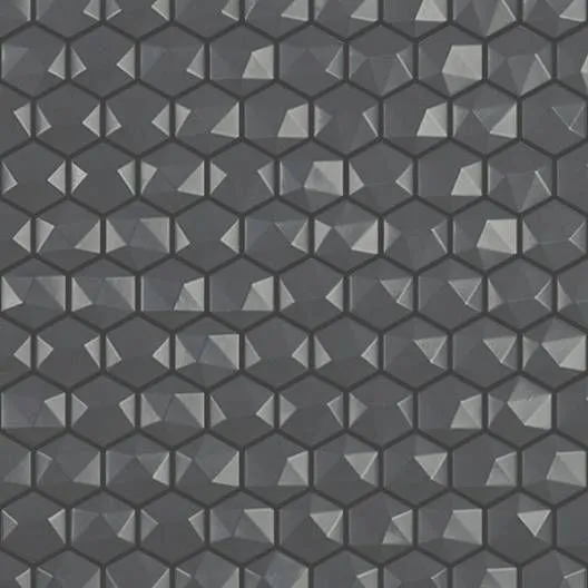 Edna Hexagon Grey Matte 12" x 12" HEX908D Centura Hexagon Mosaic Tiles