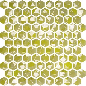 backsplash mosaic tiles Edna Hexagon Pistachio Glossy 12" x 12" HEX363D Centura Hexagon Mosaic Tiles | Floors & Baths Pro's